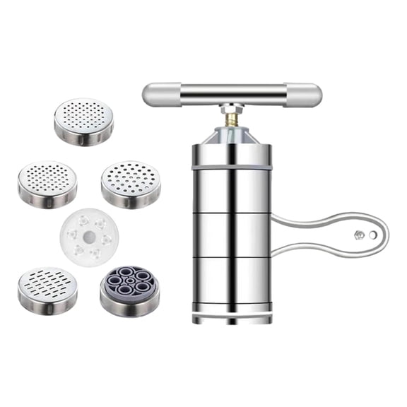 Esquirla Pasta Maker Noodle Maker Cordless Gadget Stainless Steel Kitchen Portable Household Noodle Press Machine Noodle Maker Machine with 6 Pasta Shapes