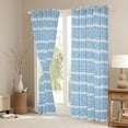 thumbnail image 3 of Feelyou Blue Line Abstract Curtains Pack of 2 (42x84 Each), Square Curtains Blackout, 3 of 6