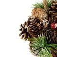thumbnail image 3 of Northlight 5.5" Red Ornament Pinecone and Mixed Foliage Hanging Christmas Ball Ornament, 3 of 4