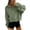 Green #40, variant on Women's Oversized Sweatshirts Long Sleeve Cropped Button Henley Neck Sweat Shirts Soft Comfy Fall Winter Tops