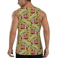 thumbnail image 3 of Fotbe Cartoon Fire Truck Pattern Men's Quick Dry Workout Tank Top Gym Muscle Tee Fitness Bodybuilding Sleeveless T Shirt Breathable Workout Shirt-X-Large, 3 of 9