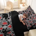 thumbnail image 5 of Catabedysis Camo Camping 7 Pieces Full Size Bedding Sets,Wildlife Camper Pattern Full Size Bed in a Bag For Boys,Red Grey Black,Black Reversible, 5 of 7