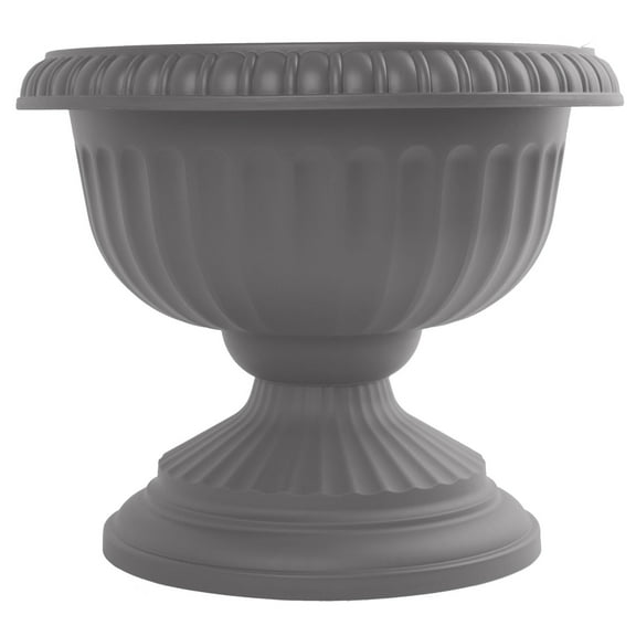 Bloem Grecian Urn Planter 12 in. Charcoal Gray
