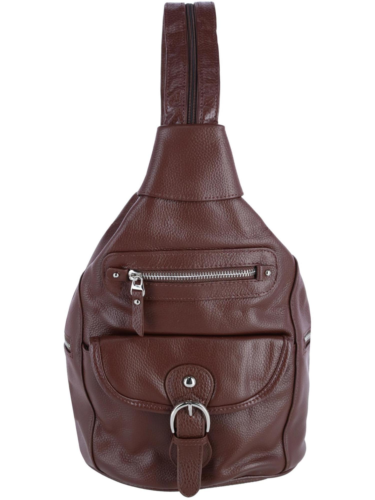 CTM Leather Sling Strap Backpack (Women)