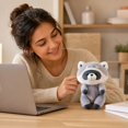 thumbnail image 5 of Raccoon Stuffed Animal with Magnetic Base, 5 Inches, Gray and White Plush, for Office Desk and Cubicle, Plush Toys Decoration, 5 of 5