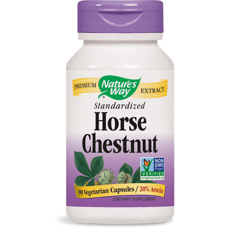 Natures Way Standardized Horse Chestnut TRU-ID Certified Non-GMO Project Vegetarian 90