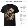thumbnail image 6 of Veylor Haus Skeleton Hugging Cat Graphic, Unisex Classic Fit Cotton Tee, 6 of 9