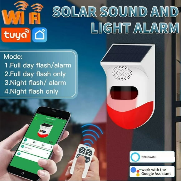 Dvkptbk Alarm System Outdoor Solar Infrared Detector Sensor WiFi Smart Burglar Alarm House Burglar Smart Home Appliances on Clearance