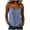 Blue-tanks, variant on Women Spaghetti Strap Tank Tops, Striped Printed Adjustable Strap Sleeveless Pullover Tees, Faux Cotton Linen Vacation Beach Undershirts
