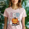 thumbnail image 5 of ICU Nurse Graphic T-Shirt for Women Men | Funny Medical Pumpkin Tee, Ash, Size 3XL, 5 of 6