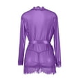 thumbnail image 5 of SuDongPo Long Sleeve Bodysuit for Women Mesh Bodysuit Top Sheer Cutout Waist Leotards, 5 of 6