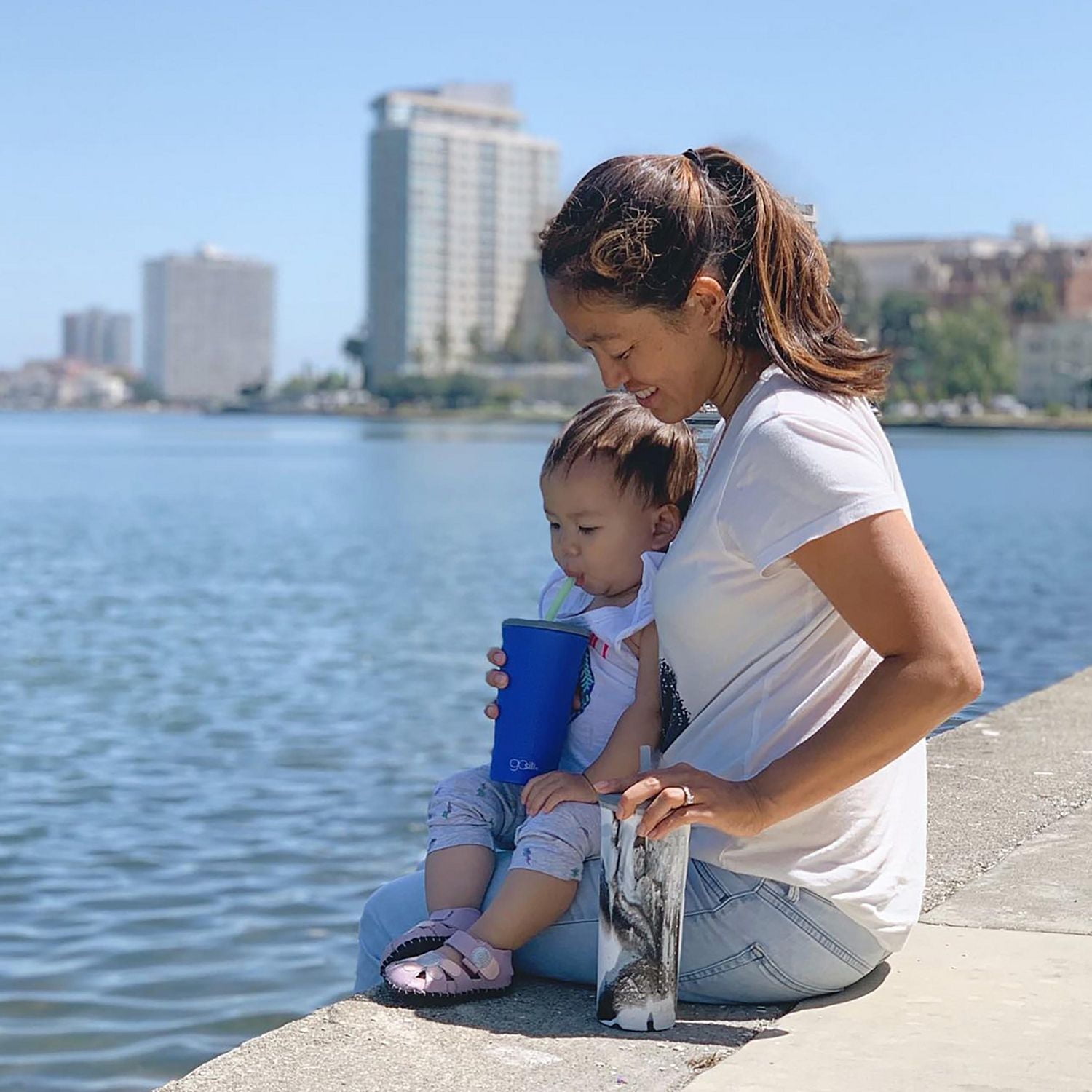 GoSili Straw Cup, 24oz. 1pk. Calacatta