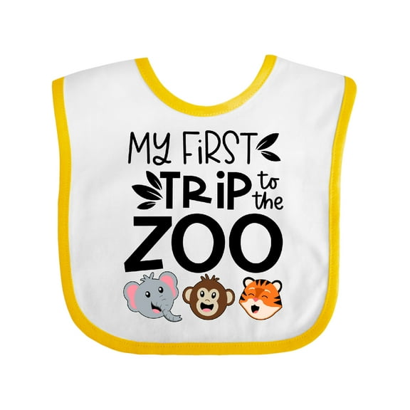 Inktastic My First Trip to the Zoo Cute Animals Boys or Girls Baby Bib