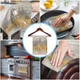 thumbnail image 3 of Yellow Grey Abstract Kitchen Towels Set of 3, Water Absorbent Dish Towel, Gradient Geometric Graffiti Retro Wooden Decorative Hand Towels - Quick Drying Cloth for Cooking Baking, 18x28 Inch, 3 of 8