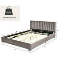 thumbnail image 5 of Costway Full Size Vertical Channel Modern Platform Beds, Grey, 5 of 9