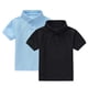 thumbnail image 1 of Odeerbi Chicos Niñas 2 Pack Camisas de Manga Corta Color Sólido Botón Casual Abajo Uniforme Escolar Tops Para 1-13 Años, 1 of 9
