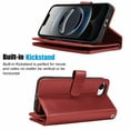 thumbnail image 3 of Wallet Case for iPhone 16e (2025) Wallet Case 6.1" 5G, [9 Card Slots] Luxury PU Leather Credit Holder Carrying Folio Flip [Detachable] Kickstand Magnetic Phone Cover & Lanyard [Wine], 3 of 5