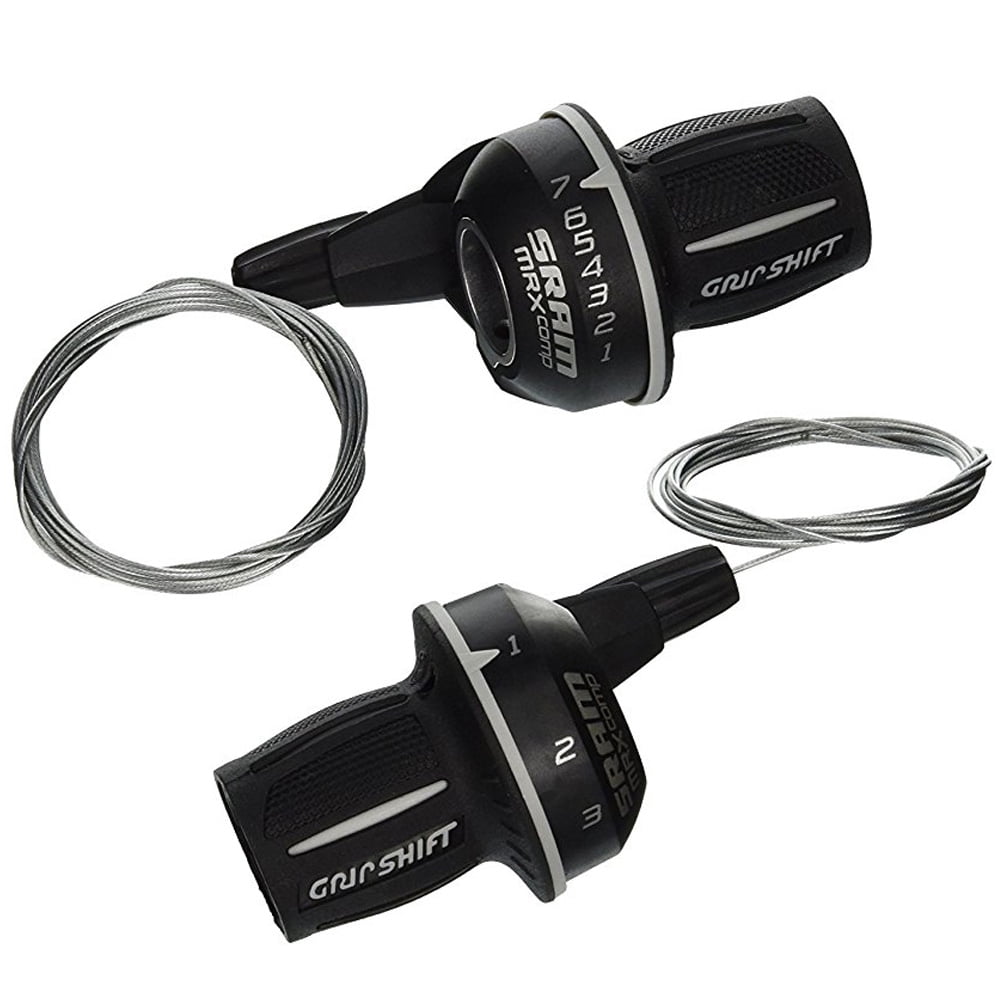 SRAM Gripshift MRX Comp Shifters Pair 3 x 7-Speed Handlebar Grip Shift ...