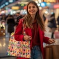 thumbnail image 4 of Foldable Shopping Bag Large Ladies Fashion Travel Tote Supermarket Oxfords Portable Eco Bags, 4 of 6