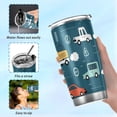 thumbnail image 5 of GZHJMY Cartoon Truck Cars Travel Mug Insulated Tumbler with Lid and Straw Cute Bus Stainless Steel Vacuum Keeps Drinks Cold, 5 of 7