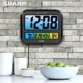 thumbnail image 6 of Sharp Atomic Clock with Bright Color Display, Atomic Accuracy, Jumbo 3" Easy to Read Numbers - Indoor/ Outdoor Temperature Display with Wireless Outdoor Sensor, AC or Battery Powered, 6 of 6