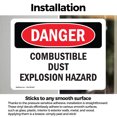 thumbnail image 3 of (2 Pack) Combustible Dust Explosion Hazard OSHA Danger Sign 24 Inch X 18 Inch Vinyl Label Decal Sticker Weather Resistant, UV Protected for Workplace, Business, and Construction Site,, 3 of 7