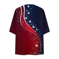 thumbnail image 5 of HOMBOM Dusters Kimono for Women Open Front Lightweight Cardigan 3/4 Sleeve 4th of July Breathable Young Womens Cover Ups Boho, 5 of 6