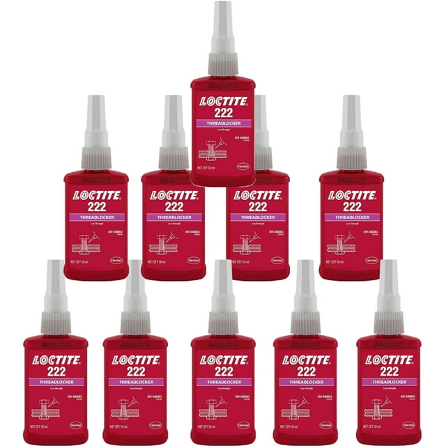 Loctite 222 Adhésif pour Filetage de Fil 50 ml Lot de 10 Pcs