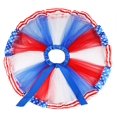 thumbnail image 3 of HTOOQ 2Pcs Drapeau Imprimé Maille Jupe Mode Femmes Robe Taille Élastique Robe de Soirée pour le Jour de l'Indépendance Taille L (Jupe + Boucle à Cheveux), 3 of 9