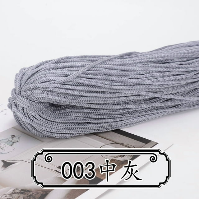 suxuMhao Yarn Bulk, 200g 1 roll, Hollow yarn, Ply Polypropylene Fiber, Normal Linear Density - Ideal for Hats, Gift Bag Handles, Rugs, Colorful & Anti-Pilling Craft Yarn,grey