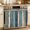 Turquoise Dark Blue, variant on Sunflowers Oven Skirt Curtain 32"Wx24"L, Waterproof Ruffled Stove Cover Skirt with 8 Ribbon Ties, Vintage Yellow Floral Farm Butterfly Decorative Oven Door Curtains Drapes for Kitchen Cabinet Storage