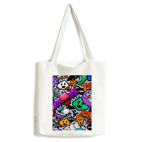Graffiti Street Culture Colorful l Tote Canvas Bag Shopping Satchel Casual Handbag