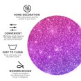 thumbnail image 3 of Naloa Pink Purple Glitter Leather Coasters for Drinks, Durable Drink Coasters 4 Set for Tabletop Protection, Luxurious Home Décor and Housewarming Gift ( {designName})Round Shape, 3 of 6