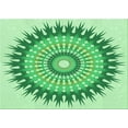 thumbnail image 1 of Ahgly Company Machine Washable Indoor Rectangle Transitional Green Area Rugs, 8' x 12', 1 of 7