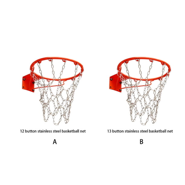 Maytalsory Filets de Basketball Rouges en Acier Inoxydable pour Tous les Niveaux Applications Larges Filet de Basketball en Métal Type 1 Maytalsory Filets de Basketball Rouges en Acier Inoxydable pour Tous les Niveaux Applications Larges Filet de Basketball en Métal Type 1