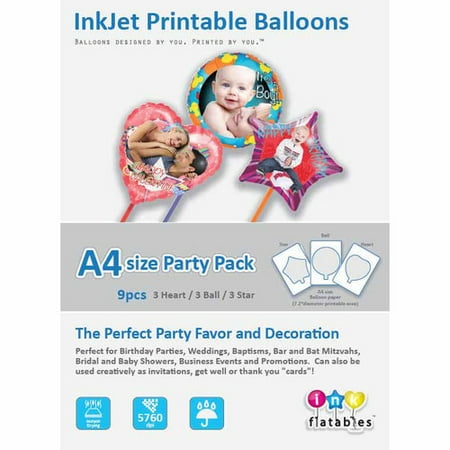 InkFlatables Balloon Home Starter Pack A4 Size 9-Pack