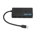 thumbnail image 2 of USB3.0 HUB  , Ultra Slim 4 Port USB 3.0 Hub Plastic Electronics Good Heat Dissipation  For Keyboard Black, 2 of 8