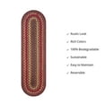 thumbnail image 4 of Homespice Cider Barn Jute Braided Stair Tread 8" x 28" (Set of 13) Oval Red Reversible, Natural Jute Yarn Rustic, Country, Primitive, Farmhouse Style, 4 of 8