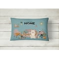 thumbnail image 2 of White German Shepherd Sweet Home Canvas Fabric Decorative Pillow, 2 of 2