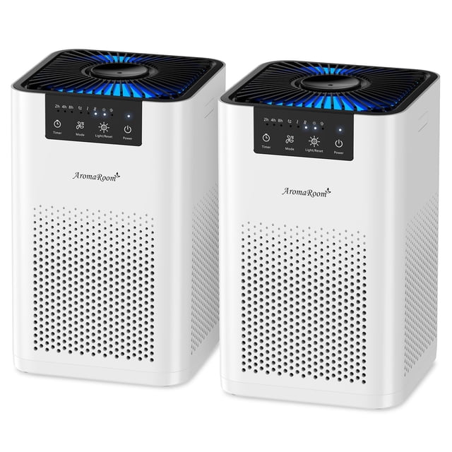 Purificadores de aire AromaRoom AP102, blancos, para dormitorio, 2 paquetes
