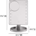 thumbnail image 3 of 685764B1F Estelle Makeup Mirror - 16 Bright LEDs - Metallic Gray, 3 of 5
