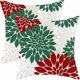 thumbnail image 1 of HAYAN Christmas Pillow Covers 18x18 Inch Set of 2 Green Red Dahlia Floral Decor Throw Pillows White Xmas Holiday Modern Geometry Flower Outdoor Decorative Cushion Cases for Sofa Couch Bed Decorations, 1 of 1