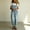 Light Blue, variant on Morttic Women's Vintage Washed Denim Overalls – Casual Loose Wide Leg Jumpsuit with Pockets & Adjustable Straps Button Romper White,S