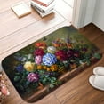 thumbnail image 5 of 1pc Bouquet of Flowers Absorbent Non-Slip Bathroom Thickened Flannel Rug Decor,Soft,Quick Drying,Suitable For Indoor/outdoor Use,Bathrooms,Bedrooms,Kitchens,Terrace,Laundry Rooms,16"x24", 5 of 9