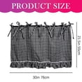 thumbnail image 3 of Handmade Oven Skirts,Farmhouse Kitchen DÃ©cor Oven Curtain, Handmade Embroidery Oven Skirts Curtain, Heat-Resistant, Ribbon Ties, Tabs & Ruffled Trim, Effortless Install, 3 of 9