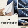 thumbnail image 4 of Peel and Stick Wallpaper Big Space Station Orbiting Blue Planet Earth Modern Art Wall Mural Decor Self Adhesive and Removable 100in x 144in, 4 of 8