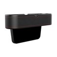 thumbnail image 1 of Organizador de espacio para asiento de automóvil con portavasos con orificios de carga Caja de almacenamiento para grietas de asiento de automóvil Negro Yotijar Relleno de espacio de asiento, 1 of 10