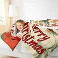 thumbnail image 4 of Feelyou Santa Claus King Size Comforter Sets for Teens, Retro Fairy Tale Bedding Comforter Set, Winter Christmas Festival Reversible Bedding Set, Lightweight Room Decor, 3pcs, 4 of 8