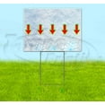 thumbnail image 1 of Down Arrow (18" x 24") Yard Sign, Includes Metal Step Stake, 1 of 6