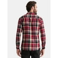 thumbnail image 3 of Burnside Men's and Big Men's Modern Fit Plaid Flannel Shirt with Long Sleeves, Sizes S-2XL, 3 of 5